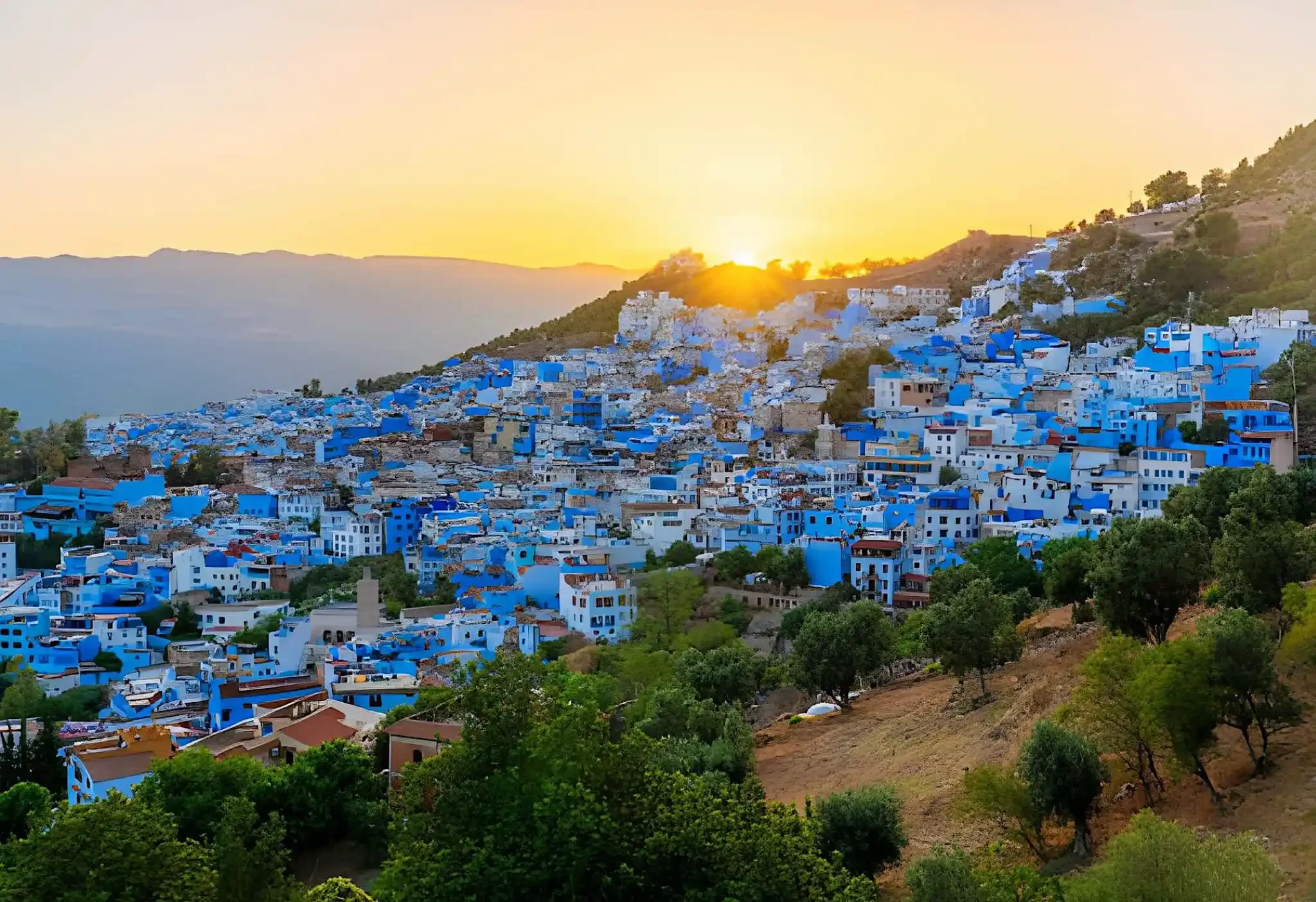 chefchaouen-blaue-stadt-marokko-sonnenuntergang